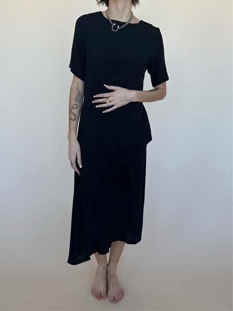 Otis & Maclain Black Wrap Dress