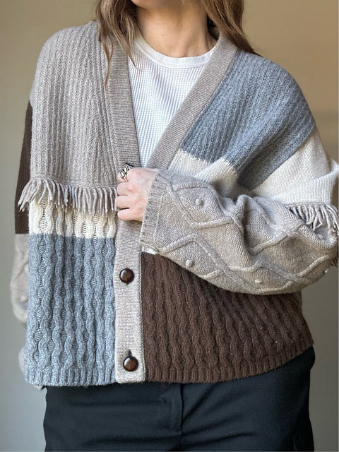 Max Mara Wool Colorblock Cardigan