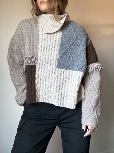 Max Mara Wool Colorblock Sweater