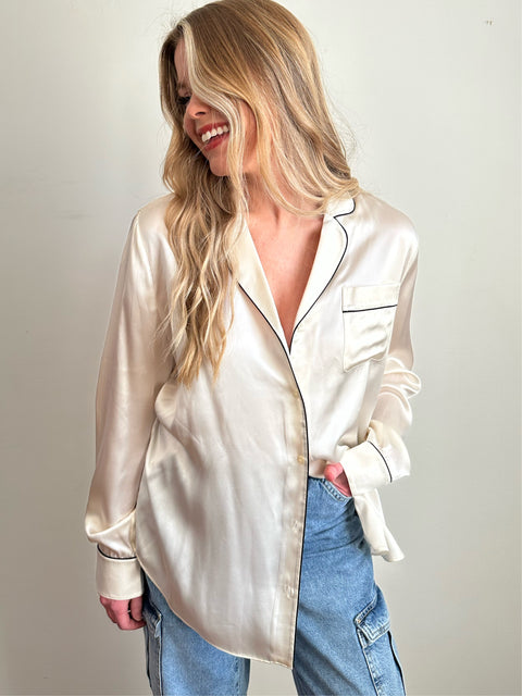 Ralph Lauren Satin Blouse